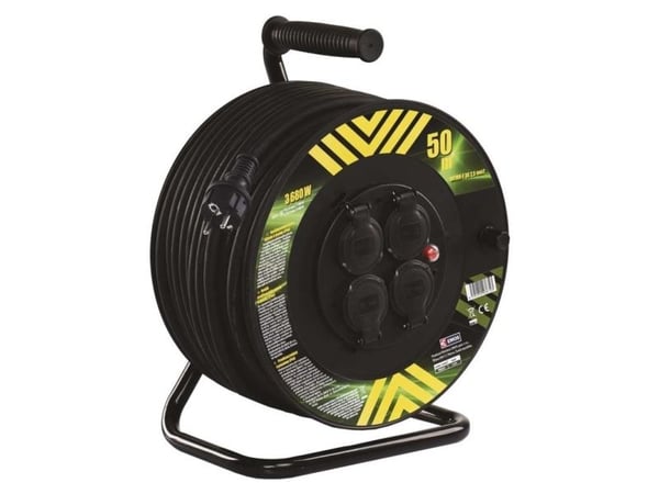 Emos Garden jatkojohto 50 m 4 pistorasiaa 230V 3x2,5 mm2 musta P084503