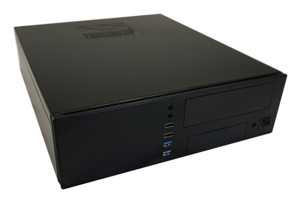 Hus Micro-ATX 1406MB-TFX svart USB3.2/Audio, uten strømforsyning