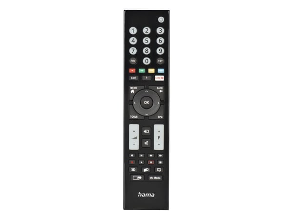 Hama 00221065, TV, IR trådlös, Tryckknappar, Svart