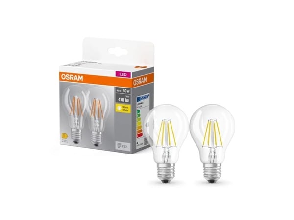Osram 4099854090202, 4 W, 40 W, E27, 470 lm, 10000 timer, Varm hvit