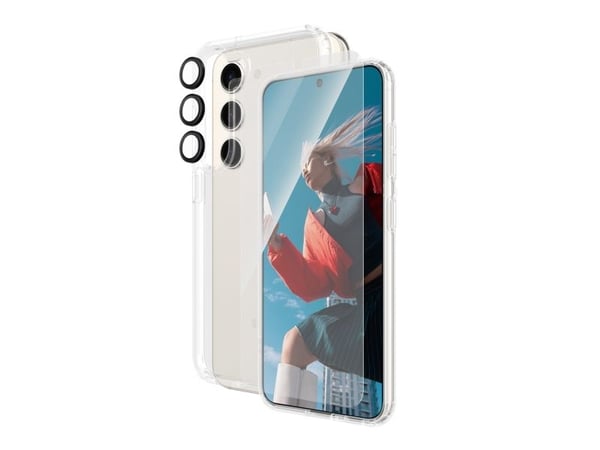 PanzerGlass - 3-i-1 beskyttelsespakke - baksidedeksel for mobiltelefon - ultrabred passform med EasyAligner - D3O Bio, polyethlen-tereftalat (PET),...