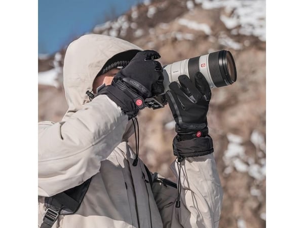 PGYTECH P-GM-202, Handskar, L, Unisex, Svart, Vinter, Bomull, Äkta läder