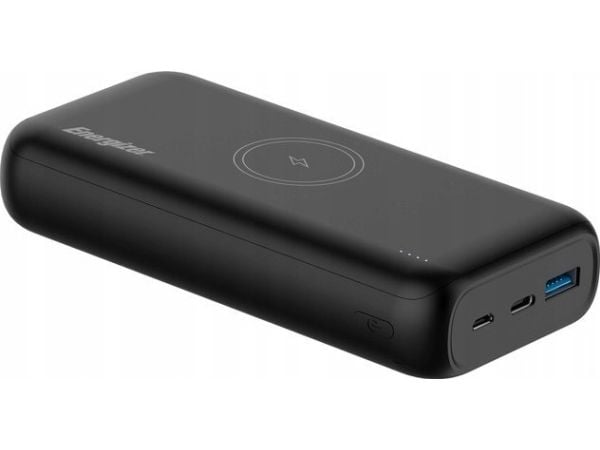 Energizer QE20009PQ, 20000 mAh, Lithium Polymer (LiPo), Trådløs lading, 20 W, Svart