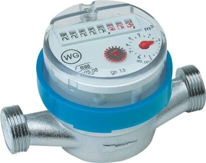 NORDIC AQUA SOLUTIONS ETKD Vandmåler kold til 30gr 1,5 m3 110mm 3/4"nippel. PN16