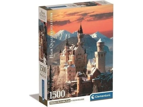 Clementoni High Quality Collection Neuschwanstein, 1500 kpl, Maisema, 18 vuosi/vuosia