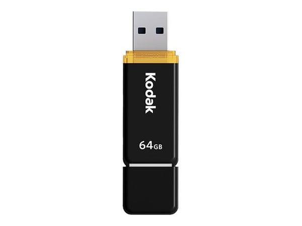 Kodak Classic K103, 64 GB, USB A-tyyppi, 3.2 Gen 1 (3.1 Gen 1), 20 MB/s, Suojus, musta, Keltainen