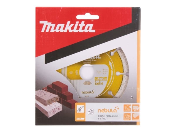 Makita Nebula - Diamantskjæreplate - for betong, kalkstein, forsterket betong, murstein, sandstein - 125 mm - for Makita DLX3179TX1