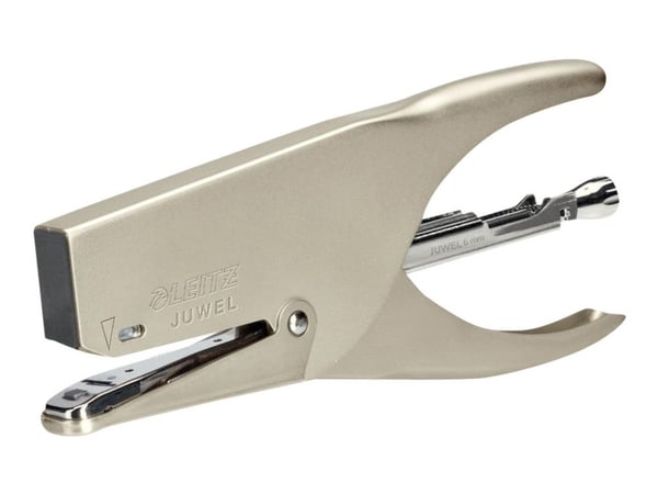 LEITZ Heftzange JUWEL 3000, Heftleistung: 30 Blatt Vollmetall, matt vernickelte Oberfl?che, Einlegetiefe: (5558-00-82)