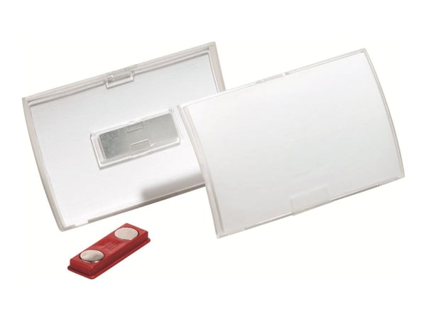 DURABLE CLICK FOLD - Namnskylt - för 40 x 75 mm - magnet - transparent (paket om 10)