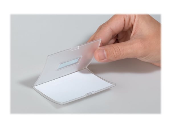 Durable Click Fold, Nimikyltti, Polypropeeni (PP), Läpinäkyvä, 75 mm, 40 mm, 10 kpl
