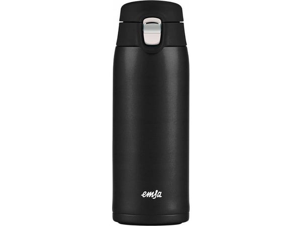 emsa eristetty juomapullo LIGHT MUG, 0,4 litraa, musta 100% tiivis, ohut ja kevyt muoto, vain 193 g, - 1 kpl (N2151700)