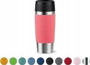 emsa isolert krus TRAVEL MUG Classic, 0,36 L., korall, høykvalitets, vakuumisolert rustfritt stålhus, skyllebar - 1 stk (N20209)