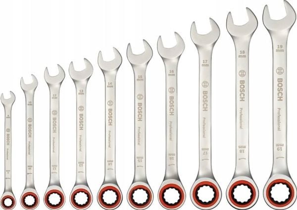 Bosch 1.600.A02.Z3D, Kromvanadiumstål, 8,10,13,17,19 mm, 5 stykker, Kromfarget