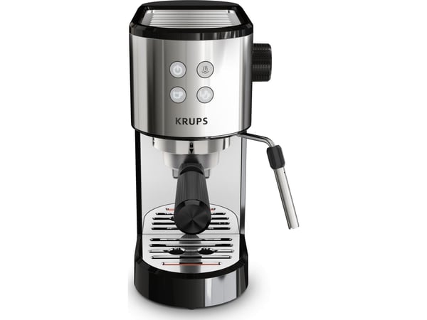 Krups Virtuoso XP441810, Espressomaskin, 1,1 l, Malt kaffe, 1350 W, Svart, Rustfritt stål