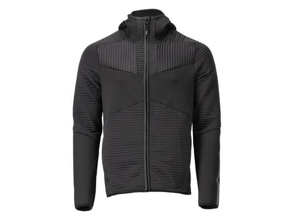 MASCOT Fleece hættetrøje L - CUSTOMIZED sort 22603-681-09
