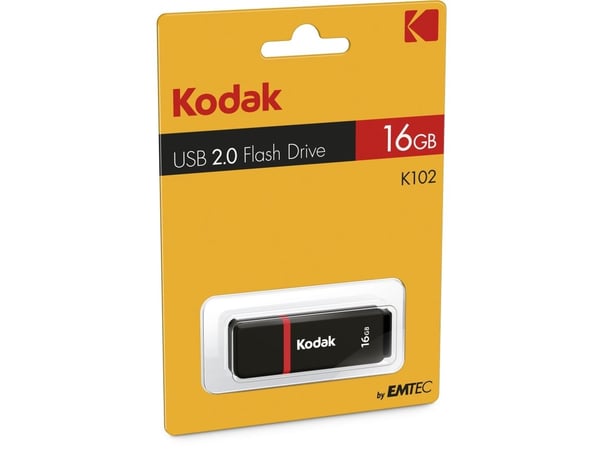Kodak K102 - USB flash-enhet - 16 GB - USB 2.0 - svart, röd