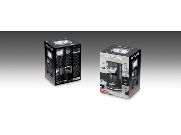 Muse MS-220 DG, tippukahvinkeitin, 1,4 L, jauhettu kahvi, 1000 W, harmaa