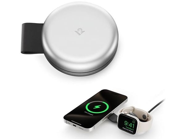 Twelve South ButterFly 2-in-1, Sisätila, USB, Langaton lataaminen, 1 m, musta, Hopea