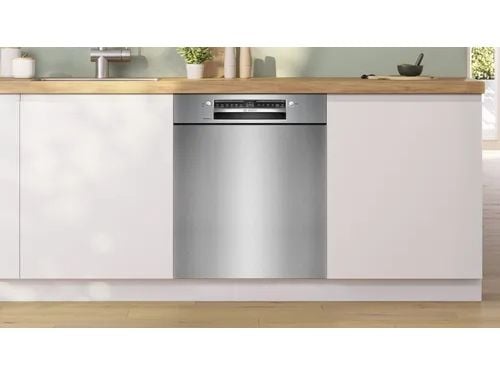 Bosch SMU4ETS08E, Under benken, Full størrelse (60 cm), Svart, Rustfritt stål, Knapper, 1,75 m, 1,65 m