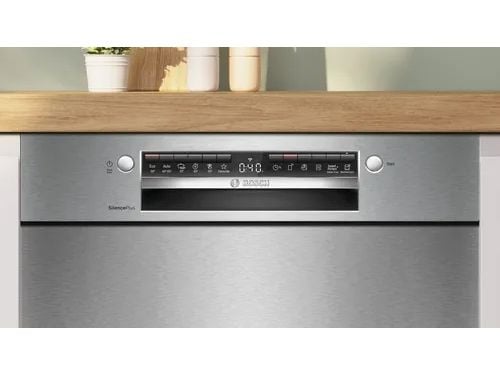 Bosch SMU4ETS08E, Under benken, Full størrelse (60 cm), Svart, Rustfritt stål, Knapper, 1,75 m, 1,65 m