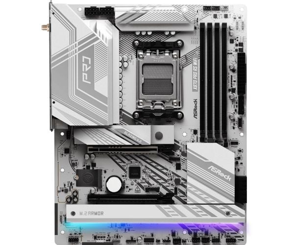 ASRock X870 Pro RS WiFi - Hovedkort - ATX - Socket AM5 - AMD X870 Chipset - USB4, USB 3.2 Gen 1, USB-C 3.2 Gen 2x2 - 2.5 Gigabit LAN, Wi-Fi 7, Blue...