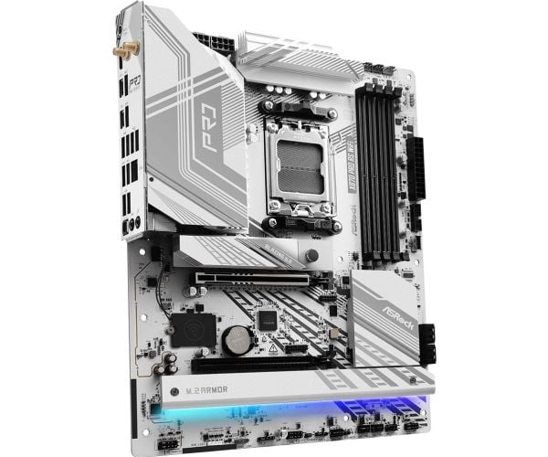 ASRock X870 Pro RS WiFi - Hovedkort - ATX - Socket AM5 - AMD X870 Chipset - USB4, USB 3.2 Gen 1, USB-C 3.2 Gen 2x2 - 2.5 Gigabit LAN, Wi-Fi 7, Blue...