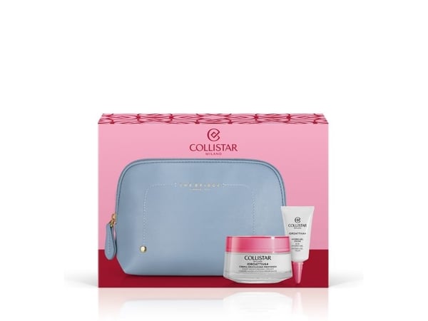 Collistar COLLISTAR_SET Idroattiva+ Deep Moisturizing øyekrem 5 ml + ansiktskrem 50 ml + kosmetikkveske