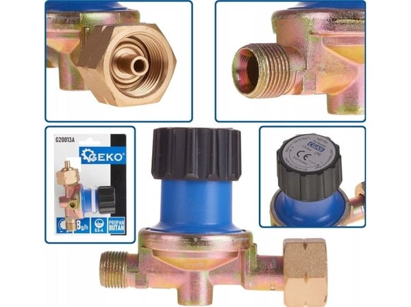Geko gasreducerare med tryckreglering 0,5-4 bar propan/flaskbutan (40)