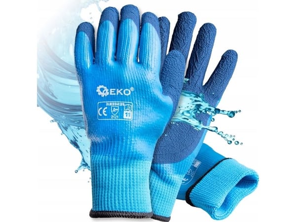 Geko vanntette, foret arbeidshansker str. 11 / jersey – latex