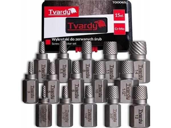 Tvardy ruuvin ulosvetimet katkenneille ruuveille 15el. Cr-Mo (20)