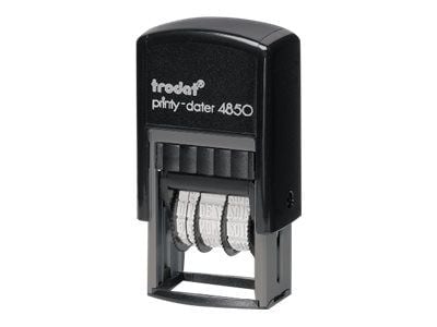 Trodat Printy 4850/L1 - Stämpel - självinfärgning - 2-färgers (blått, rött) - datum, lagertext - 3.8 mm - EINGEGANGEN - 25 x 14 mm - svart handtag
