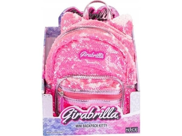 Nice Girabrilla ryggsekk Kitty rosa
