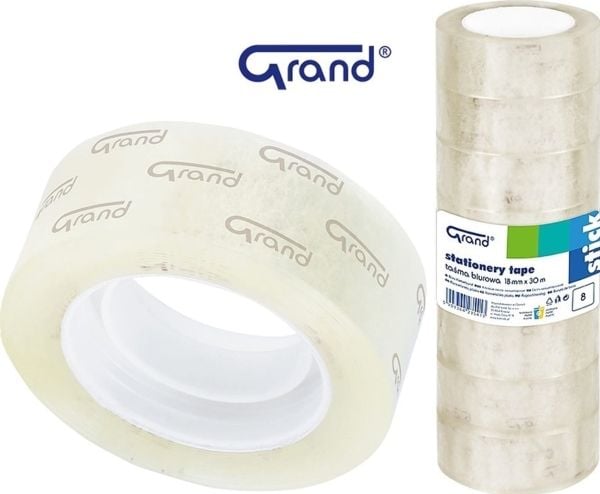 Grand Office Tape Grand 18mm/30m läpinäkyvä (8)