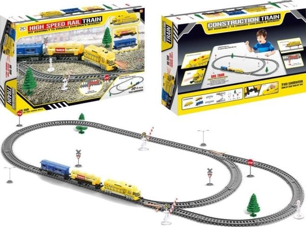 LEAN Toys stor elektrisk togbane tog bane vogner lys