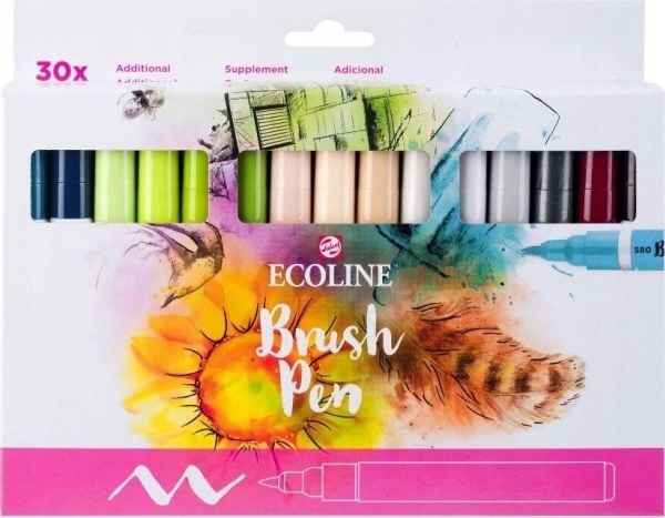 Ecoline penselpenna-set extra | 30 färger
