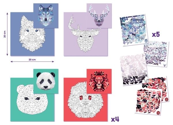 Maped Creativ 907055, Flerfarget, Dyremønster, Hjort, Li-ion, Panda, Ulv, Innendørs, 6 år, 10 år