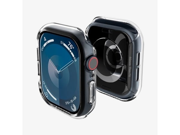 Spigen Thin Fit, Kotelo, Älykello, Läpinäkyvä, Apple, Apple Watch 10 (46mm), Polykarbonaatti (PC)