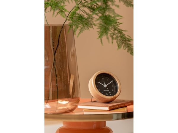 Karlsson Neat, Quartz vekkerklokke, Svart, Tre, Innendørs, 12h, 1 stk, Analog