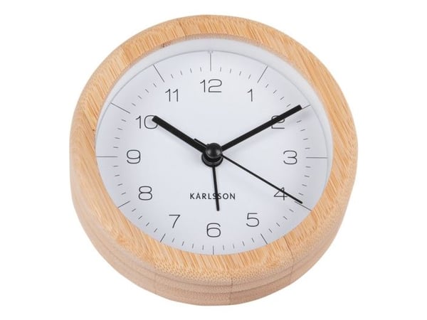 Karlsson Neat, Quartz vekkerklokke, Hvit, Tre, Innendørs, 12h, 1 stk, Analog