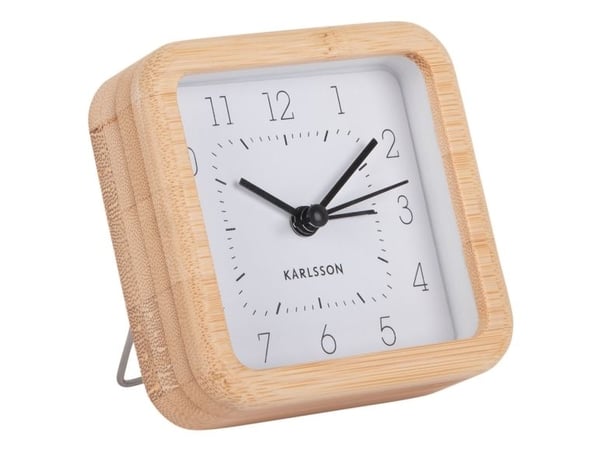 Karlsson KA5924WH, Bord, Digital klokke, Firkantet, Hvit, Tre, Jern, Batteri