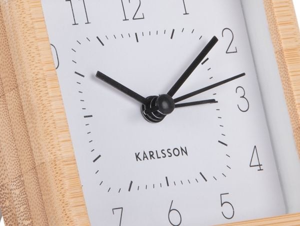 Karlsson KA5924WH, Bord, Digital klokke, Firkantet, Hvit, Tre, Jern, Batteri