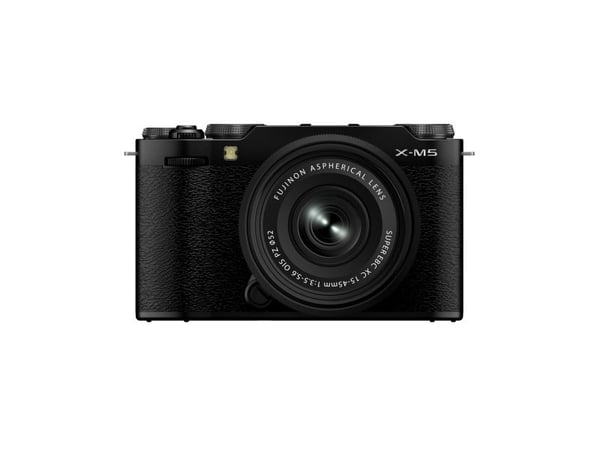 Fujifilm X Series X-M5 - Digitalkamera - speilløst - 26.1 MP - APS-C - 6.2K / 29.97 fps XC 15-45 mm OIS PZ-linse - Wi-Fi, Bluetooth - svart