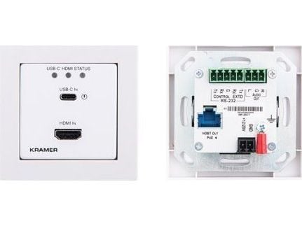 Kramer Electronics WP-20CT, Hvid, Aluminium, Konvensjonell, HDMI, Keystone adapterplate, 0 - 40 °C