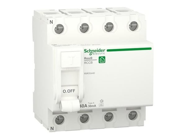 Resi9 XP RCD/HPFI vikavirtasuojakytkin 4P 40A 30mA luokka A 72mm 72mm