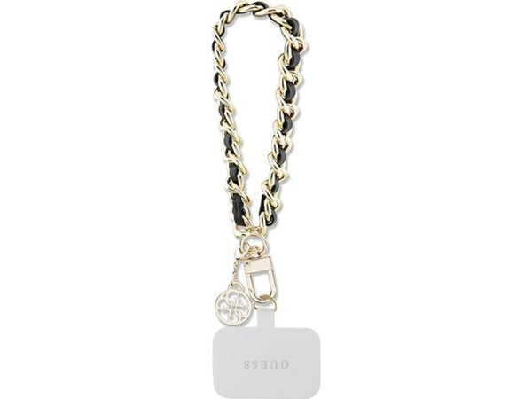 Guess Guess Guess GUOUCHSAMC4K Universal Hand Strap czarny/musta Saffiano ketju 4G Charmi