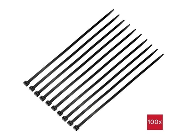 TRU COMPONENTS TC-12523704 Kaapelinside 380 mm 7,6 mm Musta Kylmänkestävyys 100 kpl
