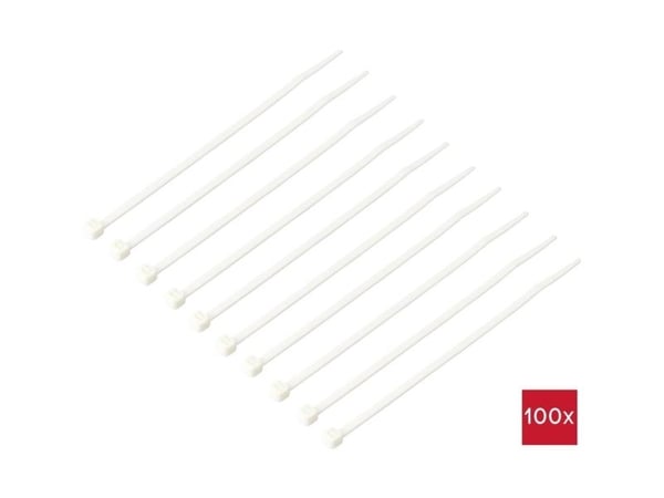 TRU COMPONENTS TC-12533332 Kaapeliside 150 mm 3,6 mm Valkoinen 100 kpl