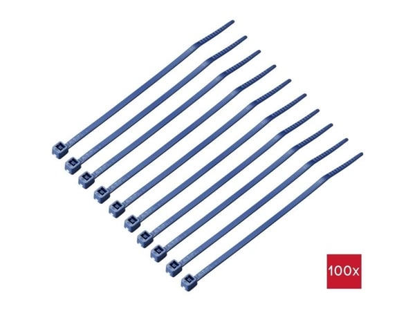 TRU COMPONENTS TC-12533340 Nippuside 100 mm 2,5 mm Sininen 100 kpl