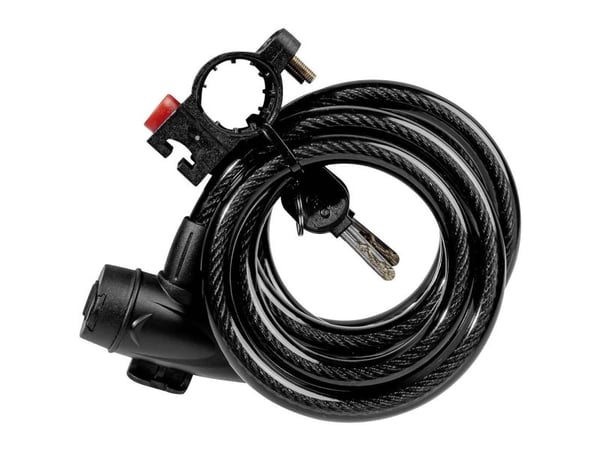Brüder Mannesmann kabel-lås svart nøkkellås (M41156)