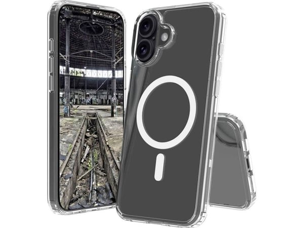 JT BERLIN Pankow Clear MagSafe, Etui, Apple, iPhone 16, 15,5 cm (6.1"), Gjennomsiktig
